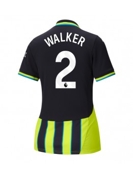 Billige Manchester City Kyle Walker #2 Bortedrakt Dame 2024-25 Kortermet